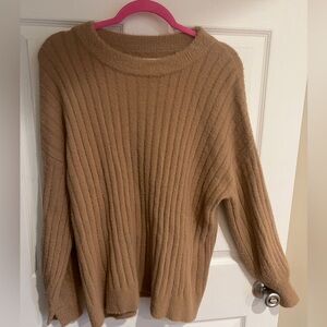 Aerie | Brown Oversized Ribbed Sweater